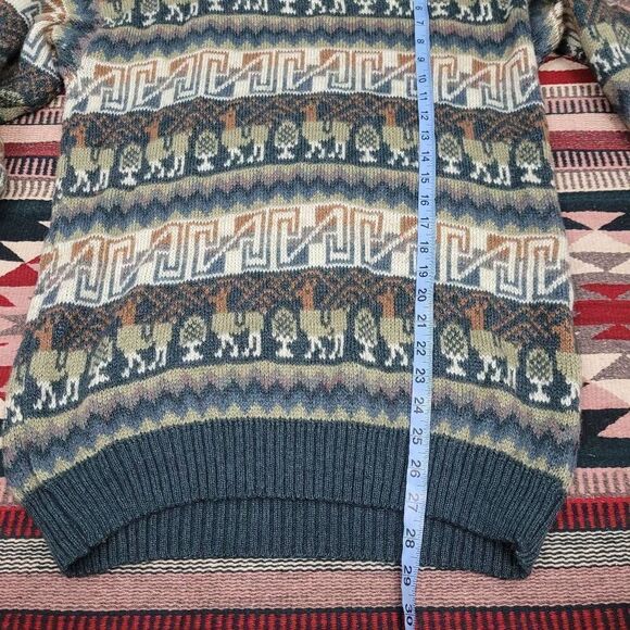 Vtg Arcohi's Alpaca Sweater Sz M/L‎ Crewneck Granpa Granny Pullover Soft Cozy - Picture 5 of 6